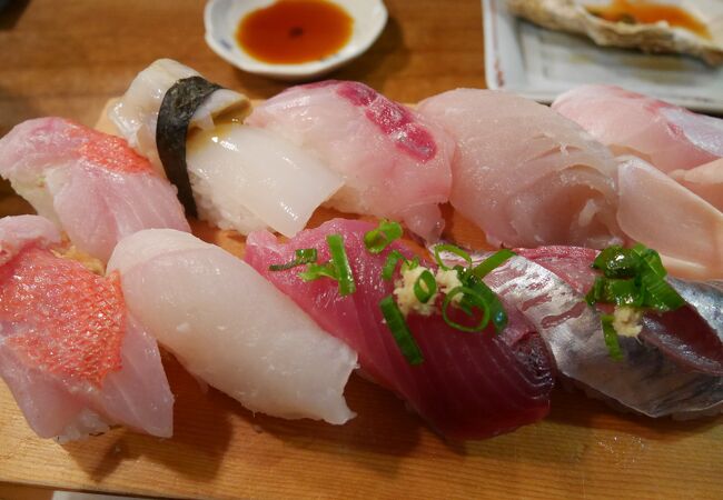 金目鯛のお寿司が食べられます。