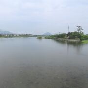 車窓からですが萩の城下町がはるかに望めました