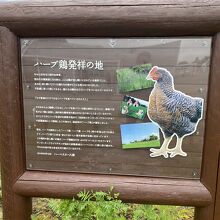 ハーブ鶏発祥の地の説明板