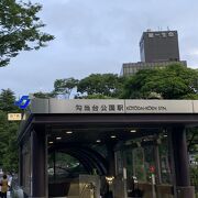 緑に囲まれた勾当台公園