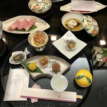 夕食の和会席