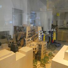 建物と周辺全体模型も展示してあってうれしい限り