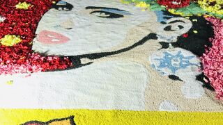 大阪インフィオラータの花絵を見に行きました