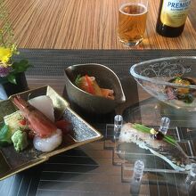 夕食（会席のお造り）