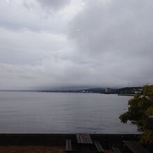 店内からの別府湾の景色