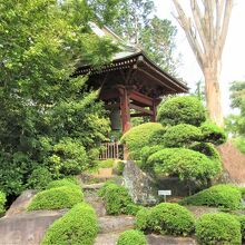 鐘楼までの築山と庭も手入れが良く行き届いています