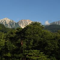 客室から見た白馬連峰です。