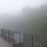 麓駅と雲海テラス駅では天気も一変