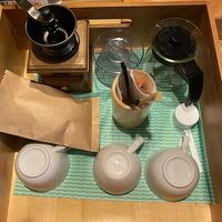 豆から挽いて飲むコーヒー。良い香りがします。