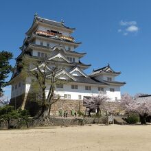 公園の最上層、天守がある広場。