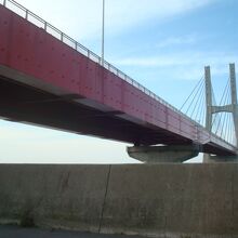 銚子大橋の下から