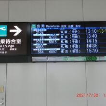 空港の表示板