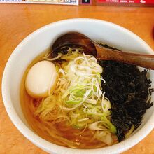 朝らぁめん+あじたま＝600円