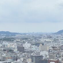 遠くにあべのハルカスがみえます