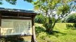 高台に作られた砲台跡。