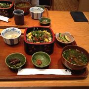 地産地消の優しい料理が楽しめます