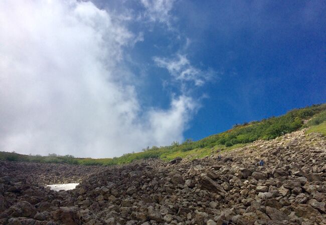 岩場を登りきったら山頂真近