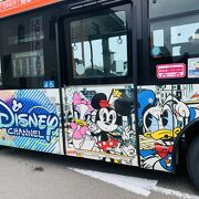 Disney CHANNEL ラッピング が可愛いバスでした