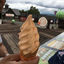 ソフトクリームもメロンごとの種類有り￥４００