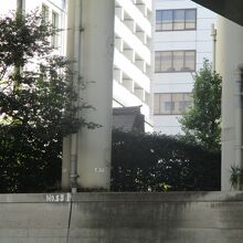 この真ん中の柱の裏です