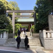 東京大神宮の鳥居と社号標
