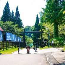 工事中の橋（施設側から）