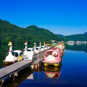 県立榛名公園と対岸に位置する竹久夢二歌碑辺りの2ケ所で湖畔散策