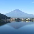 テラスから見る富士山が素晴らしい。