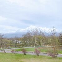 部屋から見えた斜里岳