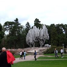 シベリウス公園のモニュメント