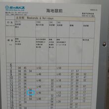 バスの本数は結構あるけど、停留所からは若干遠い