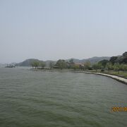 鳥取市南西の汽水湖
