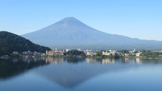 河口湖に逆さ富士