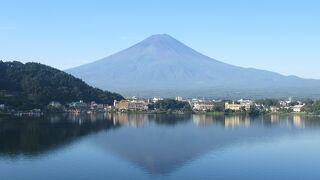 河口湖と富士山
