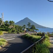 開聞岳望遠スポット。