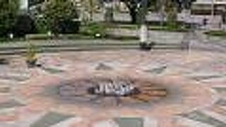 JR岐阜駅前に整備された、噴水のある広場