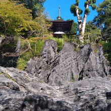 石山の由来にもなっている天然記念物　硅灰石