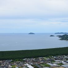 鏡山から望む虹の松原