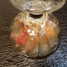 スモークした魚介類のマリネ