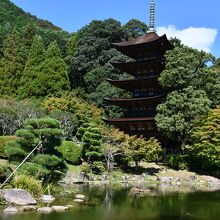 手前の池も絶妙です