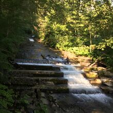 サイトを隔て流れる川