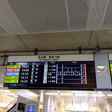 京都駅の新幹線表示