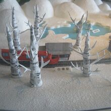 中央部の深名線ジオラマの一部の様子