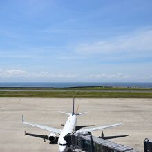 神戸空港の展望台からの眺め