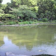 雲形池の周囲には、藤棚もあり、小路も整備されています。