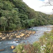 宮城野河畔の散策路