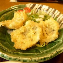 鱧の天ぷら　肉厚で美味しかったです