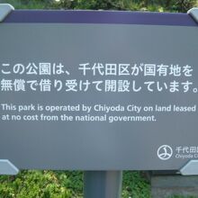 国有地にも拘わらず、株式会社電通の銘板のある像の存在は