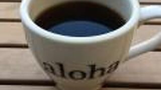 ハワイ料理のお店でコナコーヒー