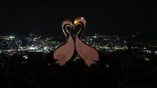 ハート型のイルミネーション・・・